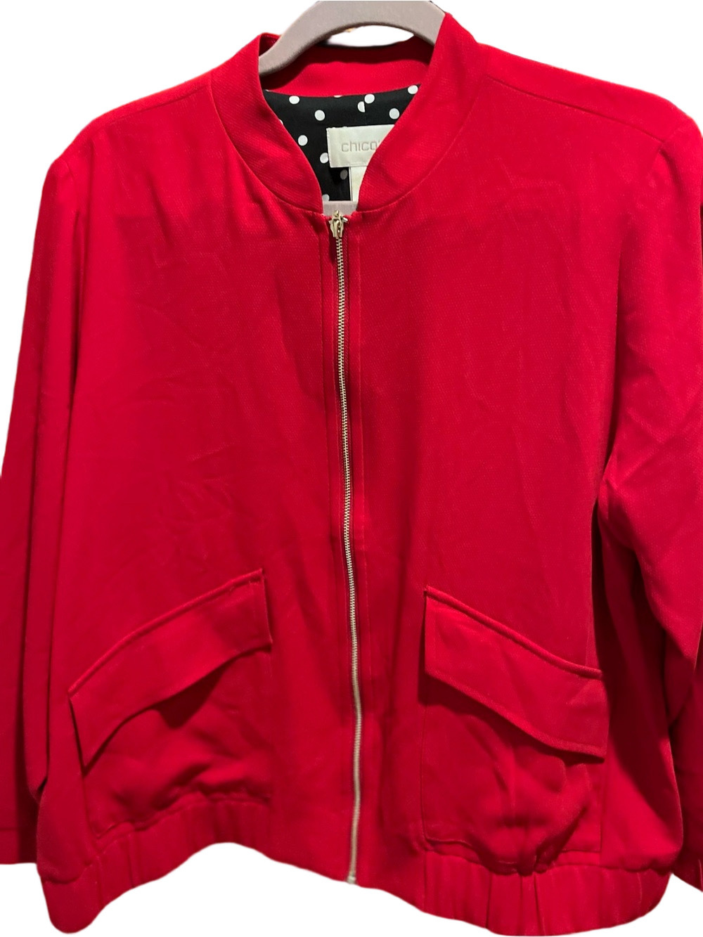 28. WOMENS CHICO’S 2/L DETAIL JACKET